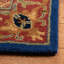 Tapis bleu / rouge / brun en laine touffeté à la main Colyt-853221663