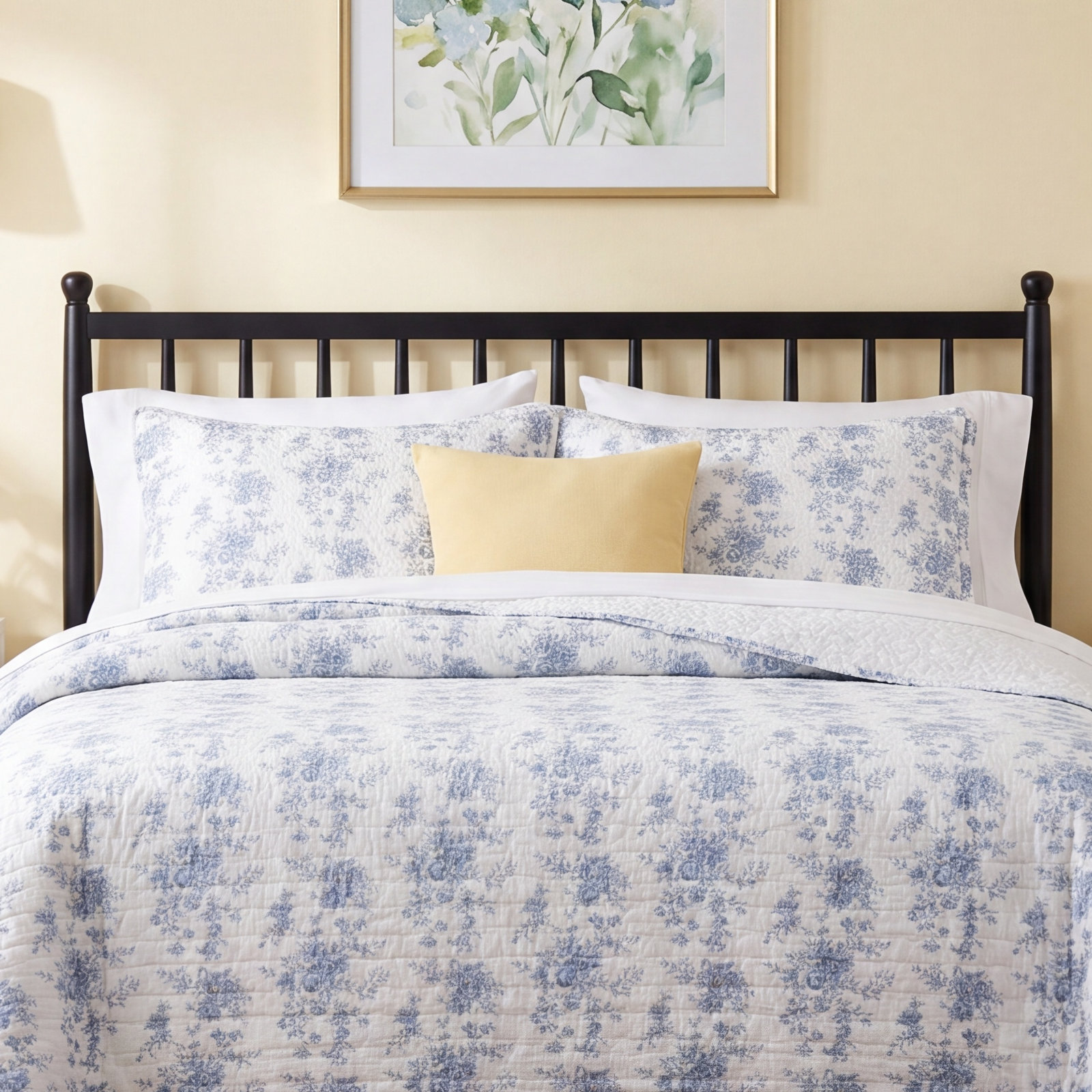 Cotton Quilt Set, King Quilt + 2 King Pillow Shams