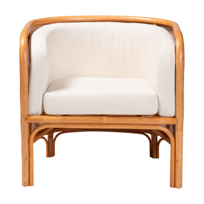 Burttram Bohemian Light Honey Rattan Accent Chair