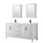 Daria 72'' Double Bathroom Vanity with Carrara Marble Top-70404270-40066247-70404269