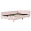 Velvet Bed Frame with Adjustable Side Panels & Storage Pockets-573984167-761174588