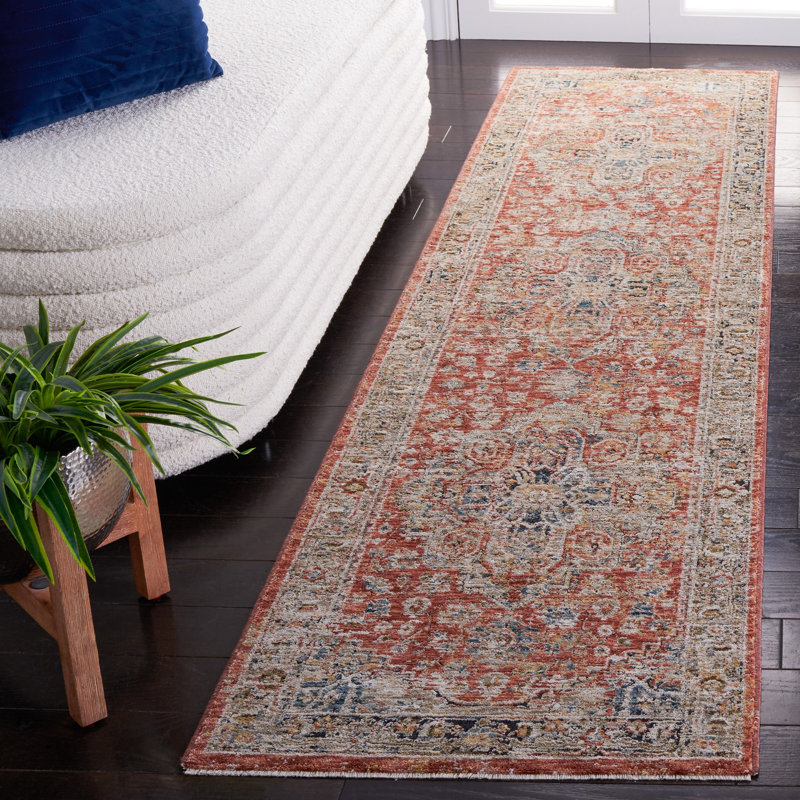 Tapis Silverado 110 rouille / bleu, Tapis de couloir 2 pi x 8 pi