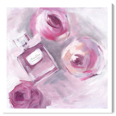 «Fashion and Glam Miss D Glam», reproduction d'art sur toile mauve