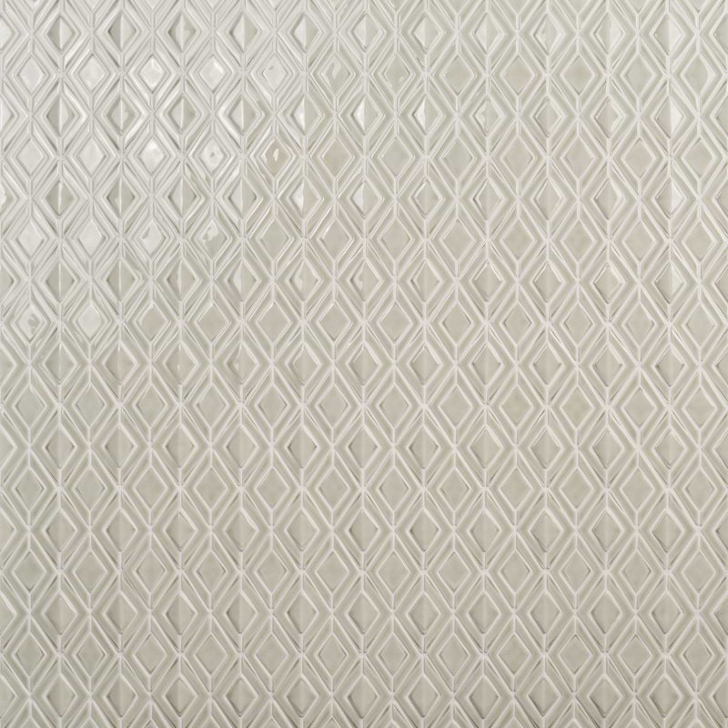 Nabi Jewel 3D Glossy Glass Mosaic Tile, Tundra Gray