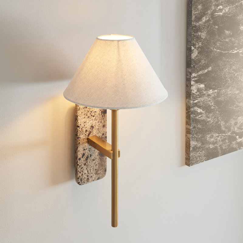 Steel Armed Sconce, Sandstone