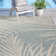  Paseo Paume Oasis Blue/Beige Palm Leaf Indoor/Outdoor Flatweave Area Rug
