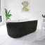67 po X 31 po Baignoire de trempage autoportante en acrylique noire