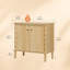 Buffet de 80 cm avec portes à fermeture douce et rangement dissimulé pour les câbles, chêne-1026055803-1026055807