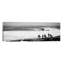 Silhouette of Surfers Standing on the Beach, Australia 1 Piece Panoramic Wall Art on Canvas-64943386