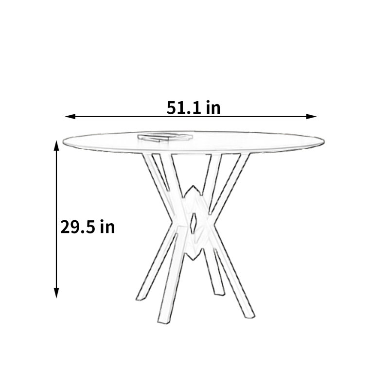 Petite table de style Wabi-sabi, H 29,5 po x L 51,1 po x l 51,1 po