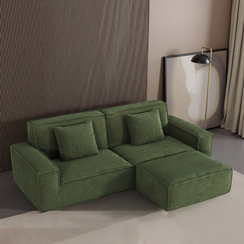 Canapé modulaire Zufferey, Tissu vert