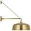 Thomas O'Brien, "Academy 17.5" Anchored Mack Barn Light in Hand-Rubbed Antique Brass with 8" Rockhouse Shade-1481265964