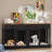 NEBZHASK 63'' Large Double Dog Crate Kennel Furniture with Divider and 3 Drawers for 2 Medium Animals Indoor-1322905602