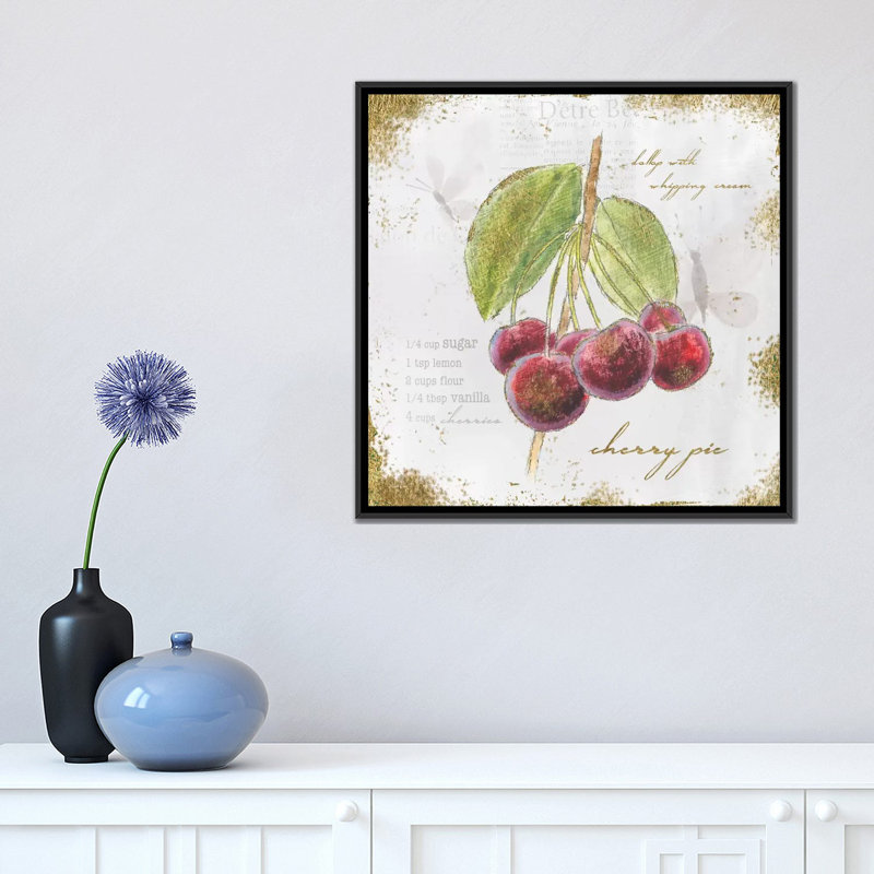 « jardin trésors iv », impression sur toile, H 18 po x l 18 po x P 1,5 po, Toile avec cadre noir, Pas de tapis