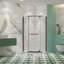 Porte de douche pivotante, avec verre trempé de 1/4 po, cabine de douche néo-angle sans cadre-112519817