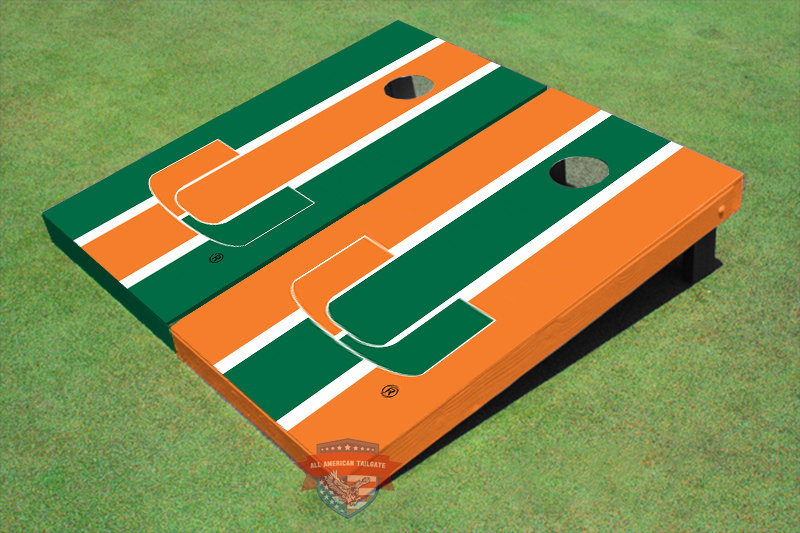 Ensemble de planches de cornhole à rayures longues 2 'x 4' NCAA