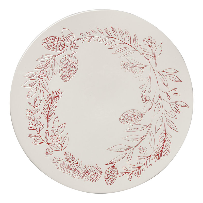 Tis Season Wreath Cake Plate
