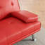 Canapé-lit pliant double en cuir rouge 67 pouces avec table basse pour bureau