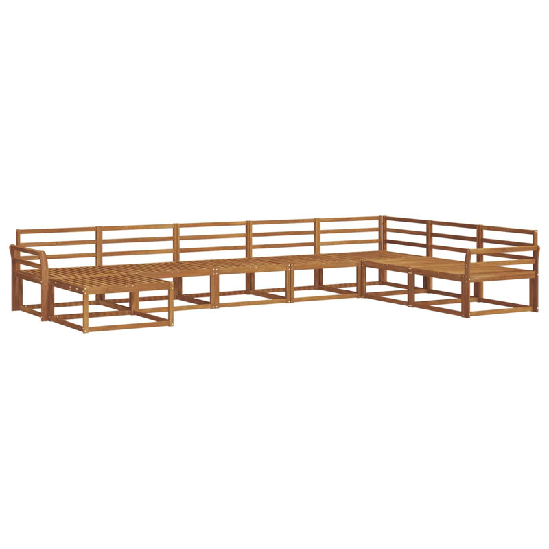 408 cm W Solid Wood Patio Corner Sofa