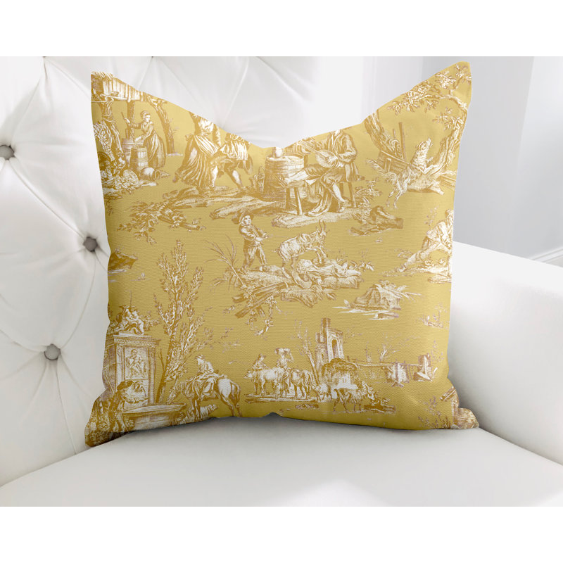  Housse de coussin en coton Eloise, L 15 po x H 15 po, Jaune
