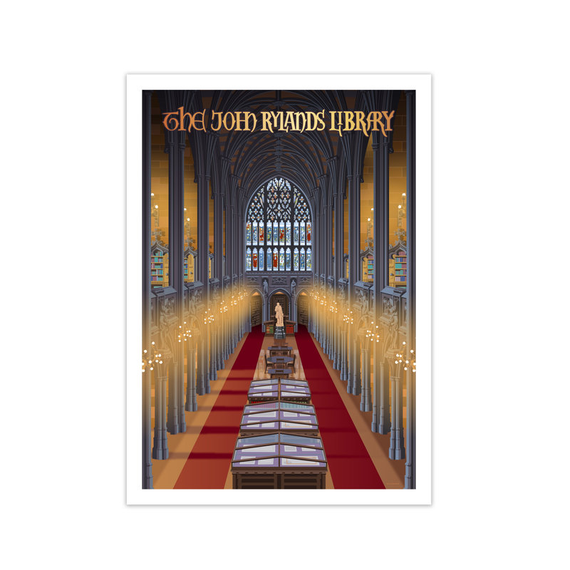 Manchester Rylands by Stephen Millership - Print, 29.7 cm H x 21 cm W x 1 cm D, No Frame