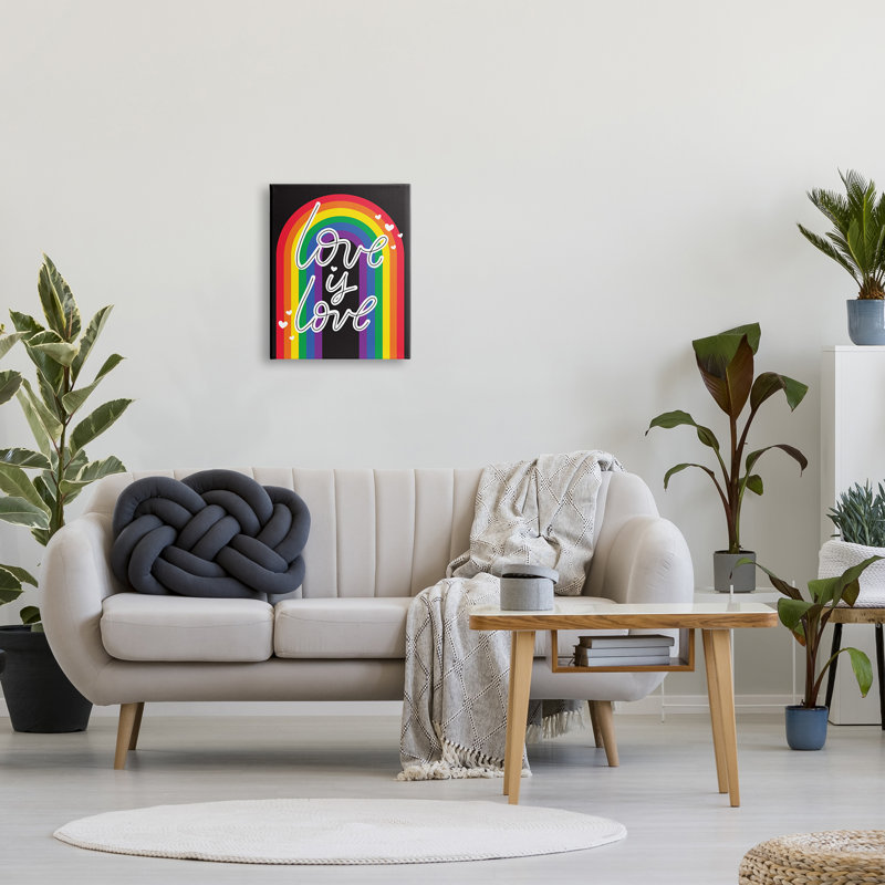 «Love LGBTQ Pride Rainbow On», impression, H 20 po x l 16 po x P 1,5 po