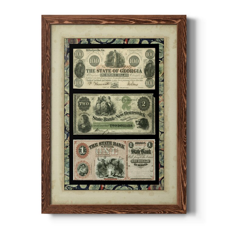 Money Money Money I Premium Framed Canvas - Ready to Hang Red Barrel Studio Frame Color: Maple Framed, Size: 20 H x 24 W x 1 D