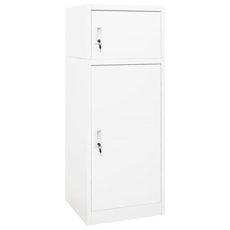 Casier de rangement à 2 niveaux - 2 sections - 20,9 po, Gris clair