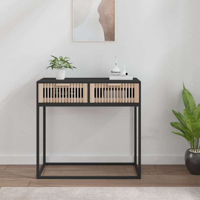 Lisha 80cm Console Table, Black
