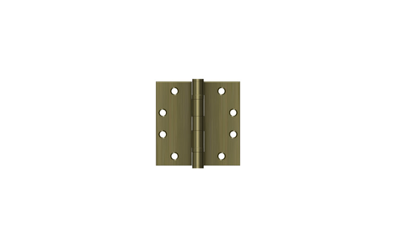 102'' x 102'' Steel Butt Bearing Hinge, Antique Brass