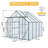 EverGrow Heavy-Duty Walk-In Polycarbonate Greenhouse with Sliding Double Doors, Adjustable Roof, and Anchored Aluminum Base-110204506-110204505