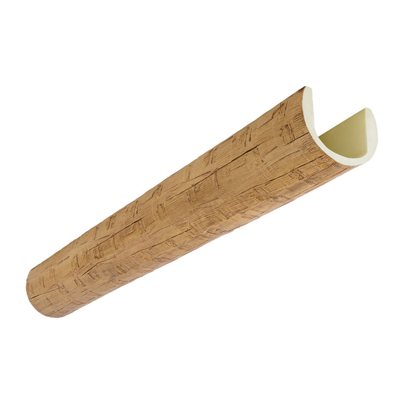 Poutre à bûches en bois artificiel Heritage Timber Santa Fe, l 6 po x H 4 1/2 po x L 192 po, finition caramel, Caramel chaud
