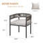 Chaise d'extérieur en osier avec coussins-1753979208