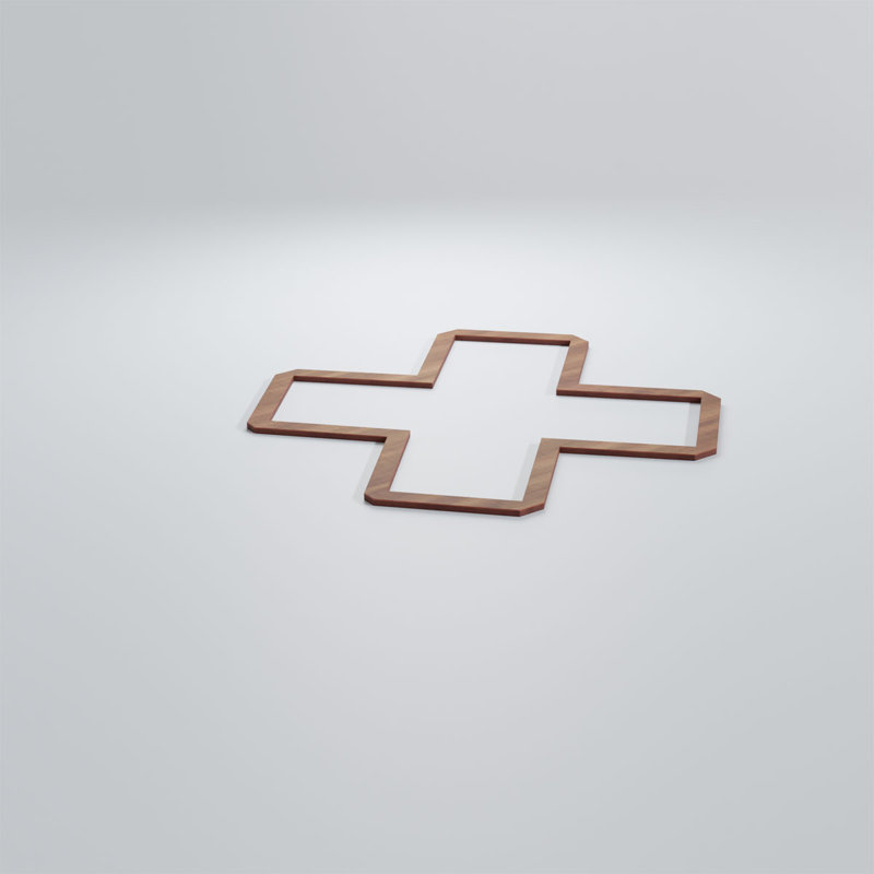 Panneaux muraux décoratifs en bois Fowler, Noyer, H 15 3/8 po x l 15 3/8 po x P 3/8 po