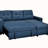 Convertible L-Shaped Sectional Sleeper Sofa Bed-928520532