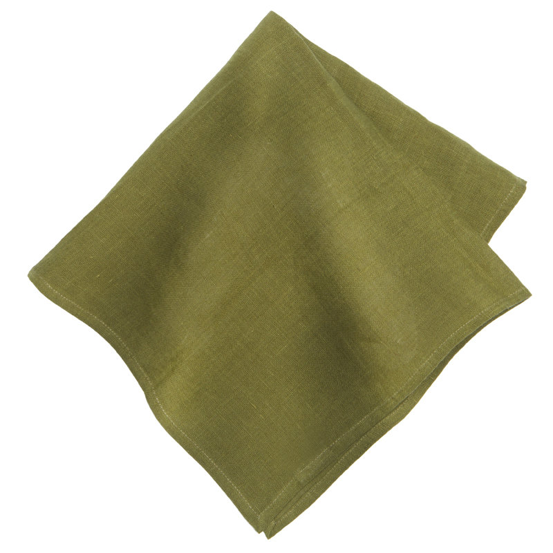 Saint-Rémy D’Or Linen Square Napkins, Vert