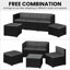 Rattan Patio Furniture Set All Weather Garden Lounge Set with Cushions-624943519