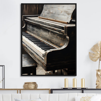 «Black and White Piano Keys To Serenity II», reproduction sur toile