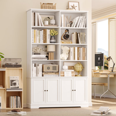 72.8" H X 47.2" W Mid-century Modern Office Storage Cabinet With 4 Doors, Double-column Organizer For Files & Supplies by Winston Porter