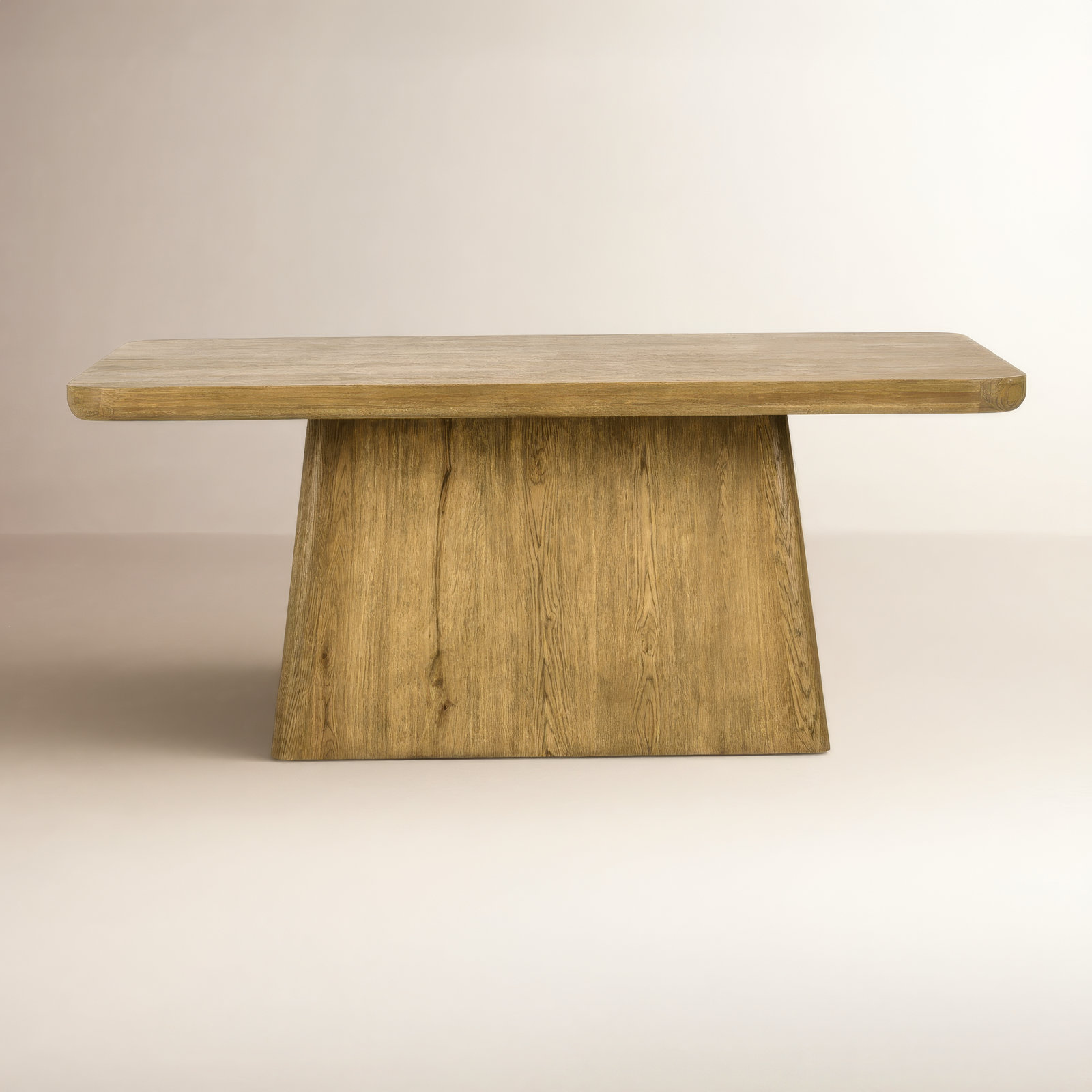 Lowell 95" Oak Dining Table, Light Brown, 30" H x 71" L x 39" W