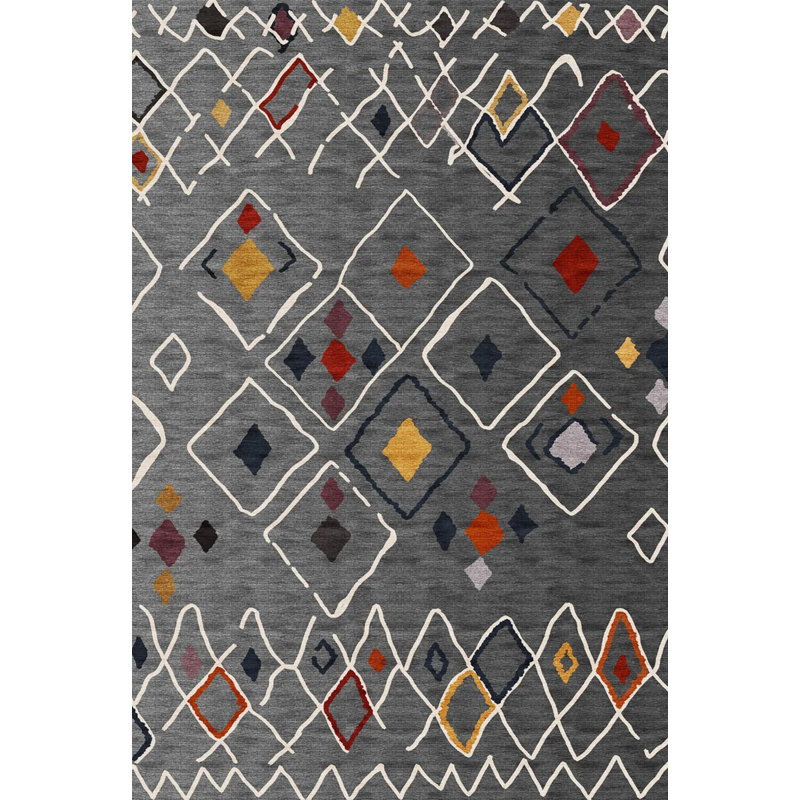 Tapis intérieur / extérieur en polypropylène tissé à la machine Subani, Rectangle 4 pi 4 po x 6 pi 3 po