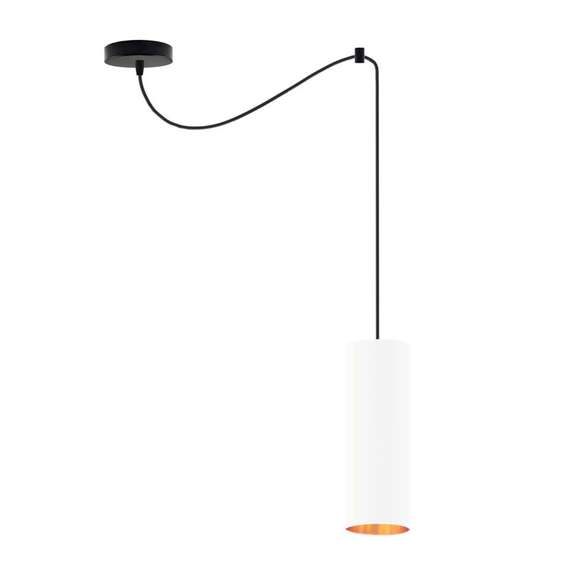 1 - Light Single Pendant, White, Black