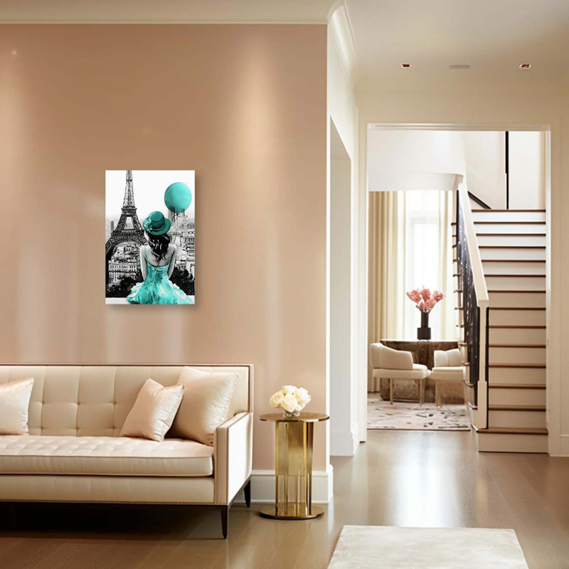 Wrapped Canvas Print, 45 cm H x 30 cm W, Green