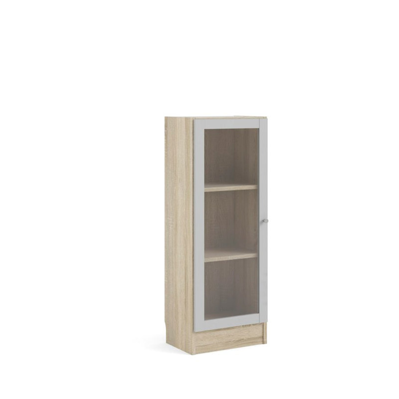 Base 107.2cm H x 40.6cm W Standard Bookcase, Oak/White