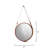 Leather Strap Hanging Wood Wall Mirror-23509694