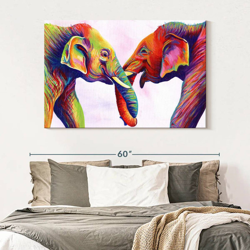 Brampt Elephant Calves, 34" H x 51" W