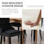 Ensemble de 4 chaises de salle à manger rembourrées en velours, noir-2134824452-2134824454
