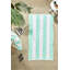Serviette de plage Ozdilek Cabana 40 * 72 - 500 g / m², coton turc, 100% coton, luxe, séchage rapide, très grand, absorbant doux, (brise menthe)-330734190