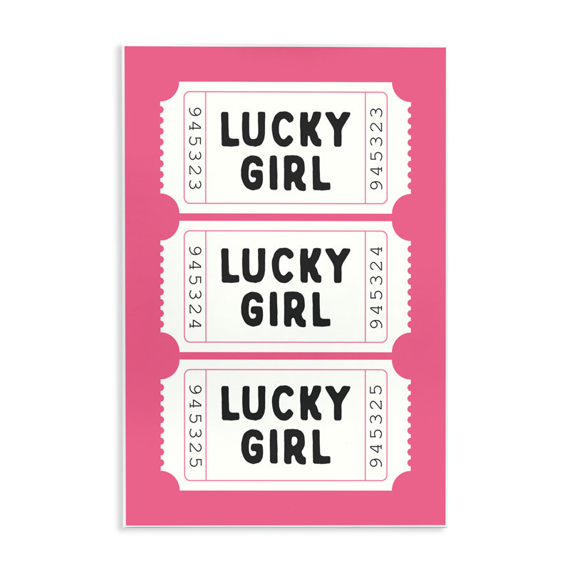Plaque murale Lucky Girl, H 15 po x l 10 po