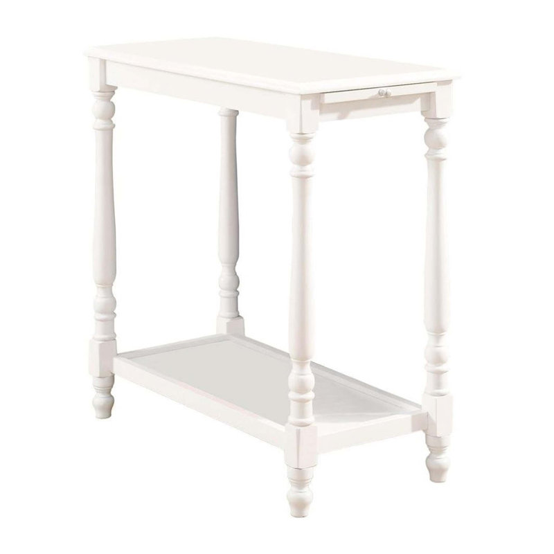 Multifunctional Side Table With Hidden Tray And Open Shelf